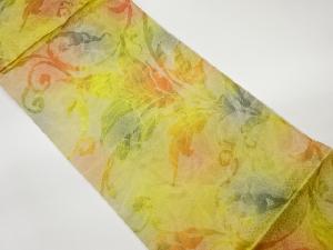 リサイクル　唐草模様織出し袋帯